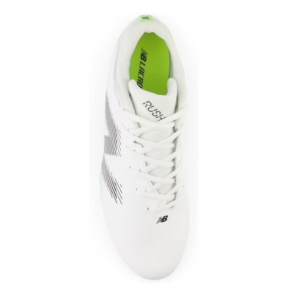 New Balance Mens Rush V4 Low Lacrosse Cleatss Size 12 White Neon Green NWOB - Picture 2 of 12